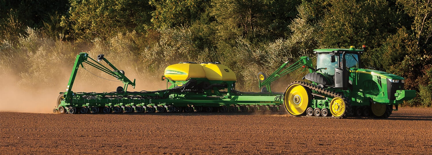 John Deere tractor and planter